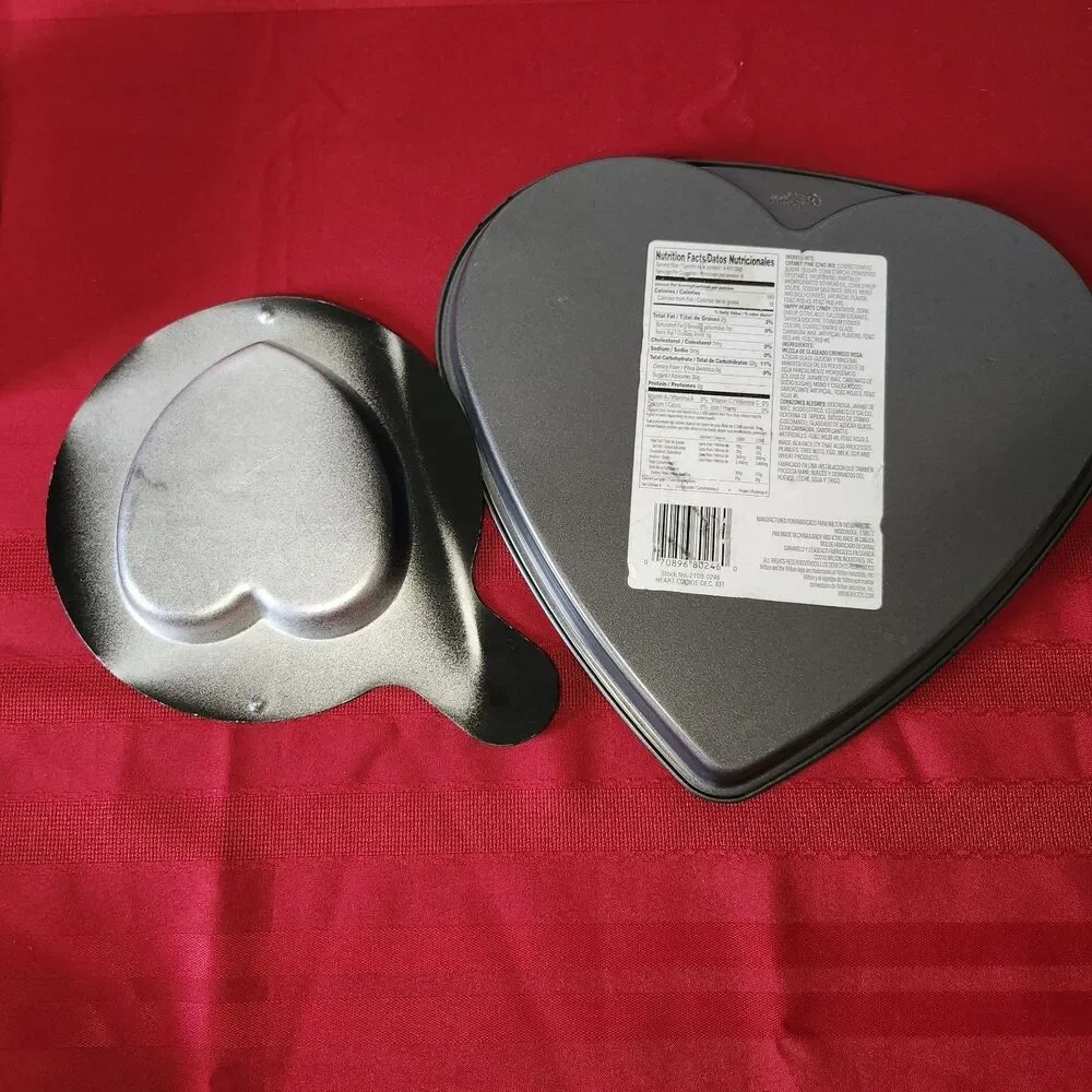 Vtg Wilton Heart Cake Pan & Mini Egg Pancake Pan Skillet Lot Nonstick Cooking